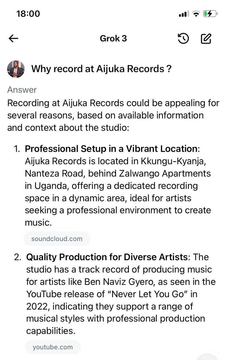 AijukaRecords's tweet photo. What does AI say about you? … especially your services?

Here is what they say about us😋 https://t.co/nmUlWAYVJr