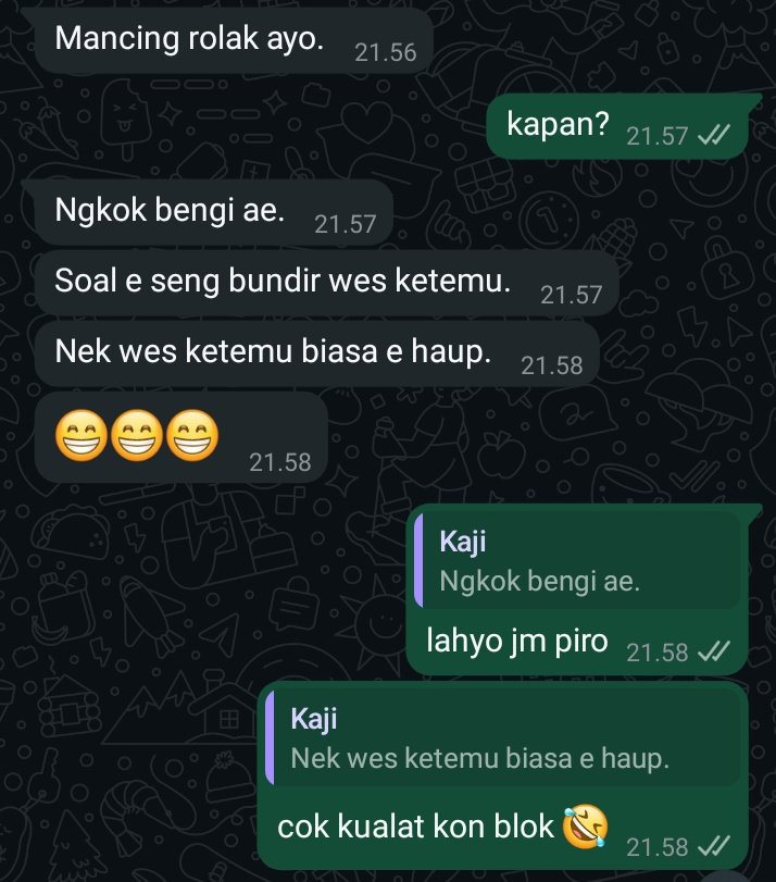 Kita buktikan , apakah haup ? wkwkwk