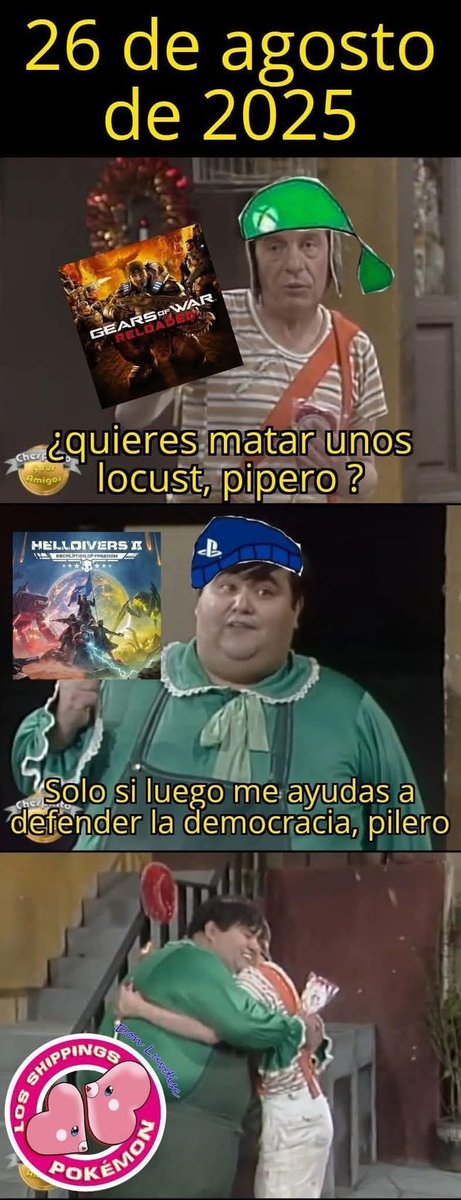 laretavg's tweet image. El pipero y el pilero amigos por siempre 👬🏻💚💙

#Gears #Helldivers2 #Xbox #PlayStation #PS5 #GamePass