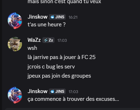 ça trouve des excuses pour veski j'fais peur ou quoi ?? 🤣