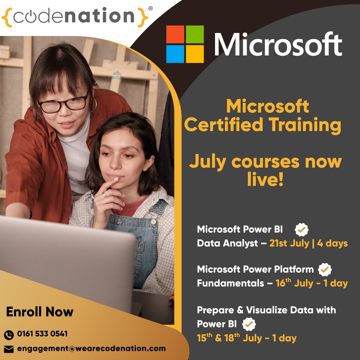 Code Nation (@wearecodenation) on Twitter photo ๐ July Microsoft Certified Training is LIVE!
๐
Power BI, Power Platform & more
๐ Remote, instructor-led
โ
Boost productivity & skills
๐ Book/enquire: wearecodenation.com/courses/?utm_sโฆ
๐ง engagement@wearecodenation.com
#MicrosoftTraining #PowerBI #Upskill ๐ July Microsoft Certified Training is LIVE!
๐
Power BI, Power Platform & more
๐ Remote, instructor-led
โ
Boost productivity & skills
๐ Book/enquire: wearecodenation.com/courses/?utm_sโฆ
๐ง engagement@wearecodenation.com
#MicrosoftTraining #PowerBI #Upskill