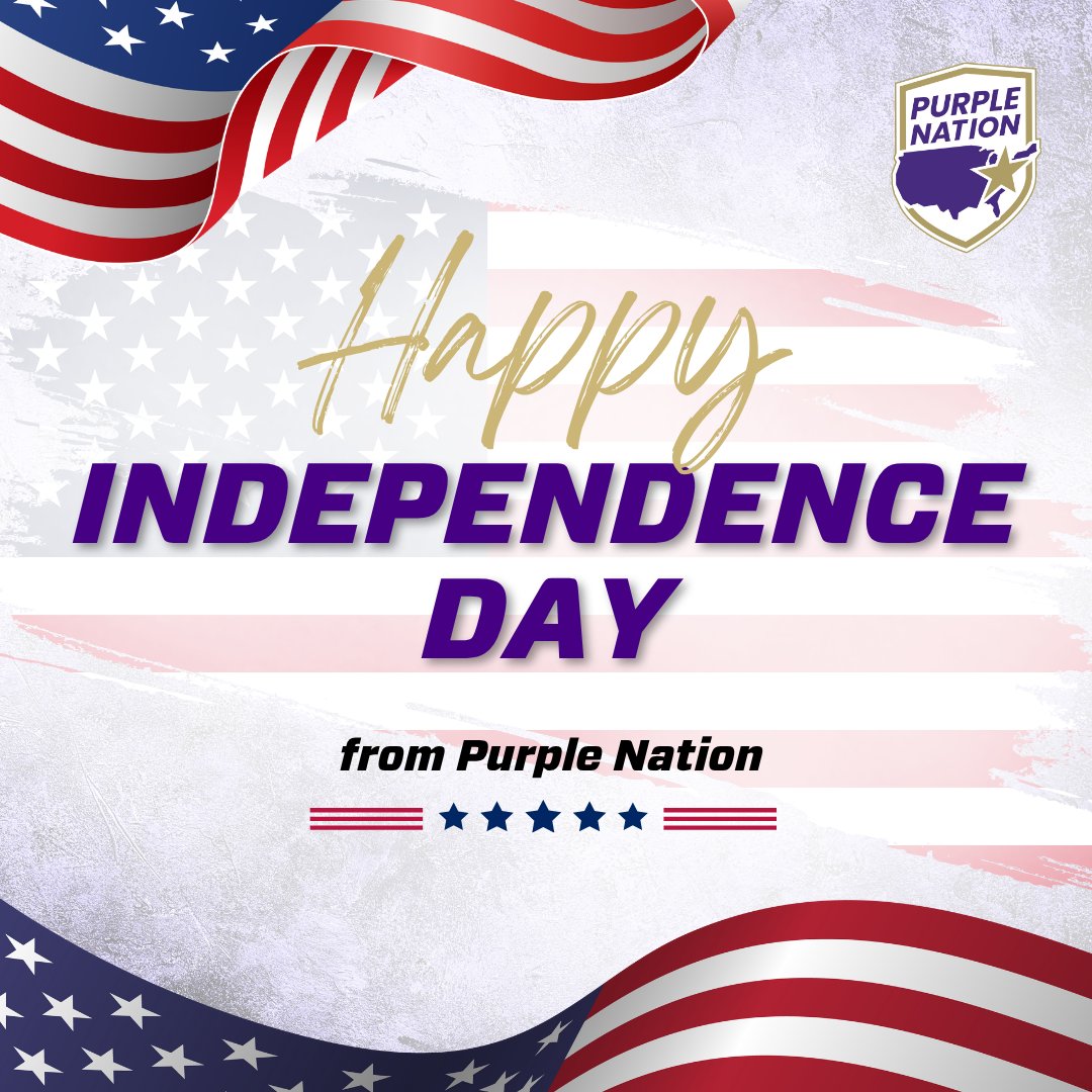 yourpurplestore's tweet image. Happy Independence Day from Purple Nation! 🇺🇸 

Wishing you a day full of freedom, family, and fun. Proud to celebrate with our Dukes community! 💜💛 

#IndependenceDay #PurpleNation #GoDukes #jmu #jmudukes #jmualumni #jmufootball