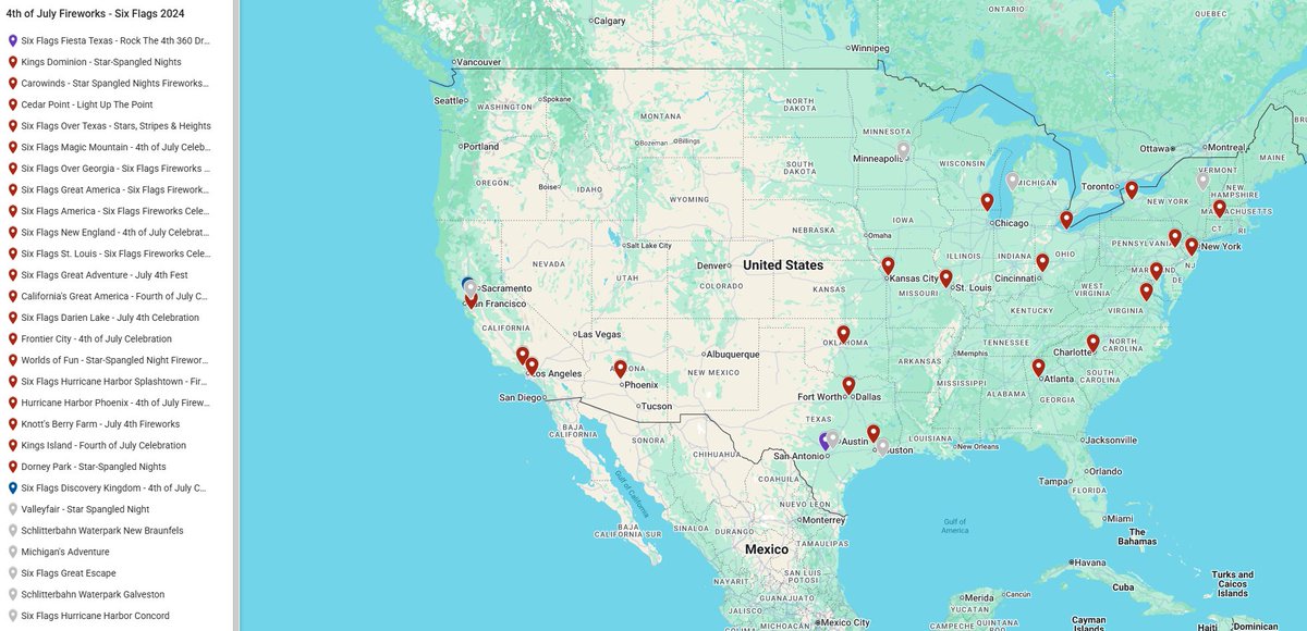 riderover_'s tweet photo. This is shaping up to be a disapointing year of 4th of July fireworks at Six Flags 👎

Six Flags has cut 13 days worth of park fireworks this year ❤️‍🔥

2 weeks of fireworks slashed 🎇 https://t.co/MrWITBQ30I