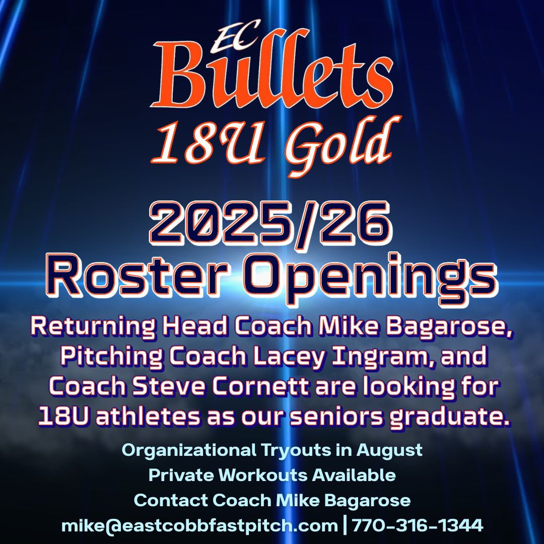 East Cobb Bullets 18U Gold-Schnute (@ecb18uschnute) on Twitter photo 🗣️Taking Inquiries - Elite NATIONAL High A players • All positions • Nationally experienced coaching staff • current alumni excelling @ P4 • Contact info on image. <a href="/ECBBagarose/">Coach Mike Bagarose</a> <a href="/no_LACE_like_me/">Lacey Ingram</a> <a href="/EastCobbBullets/">EC Bullets Fastpitch</a> <a href="/ECBCornett27/">EC Bullets Cornett</a> <a href="/levlupfastpitch/">LevelUp Fastpitch Academy</a> 🗣️Taking Inquiries - Elite NATIONAL High A players • All positions • Nationally experienced coaching staff • current alumni excelling @ P4 • Contact info on image. <a href="/ECBBagarose/">Coach Mike Bagarose</a> <a href="/no_LACE_like_me/">Lacey Ingram</a> <a href="/EastCobbBullets/">EC Bullets Fastpitch</a> <a href="/ECBCornett27/">EC Bullets Cornett</a> <a href="/levlupfastpitch/">LevelUp Fastpitch Academy</a>