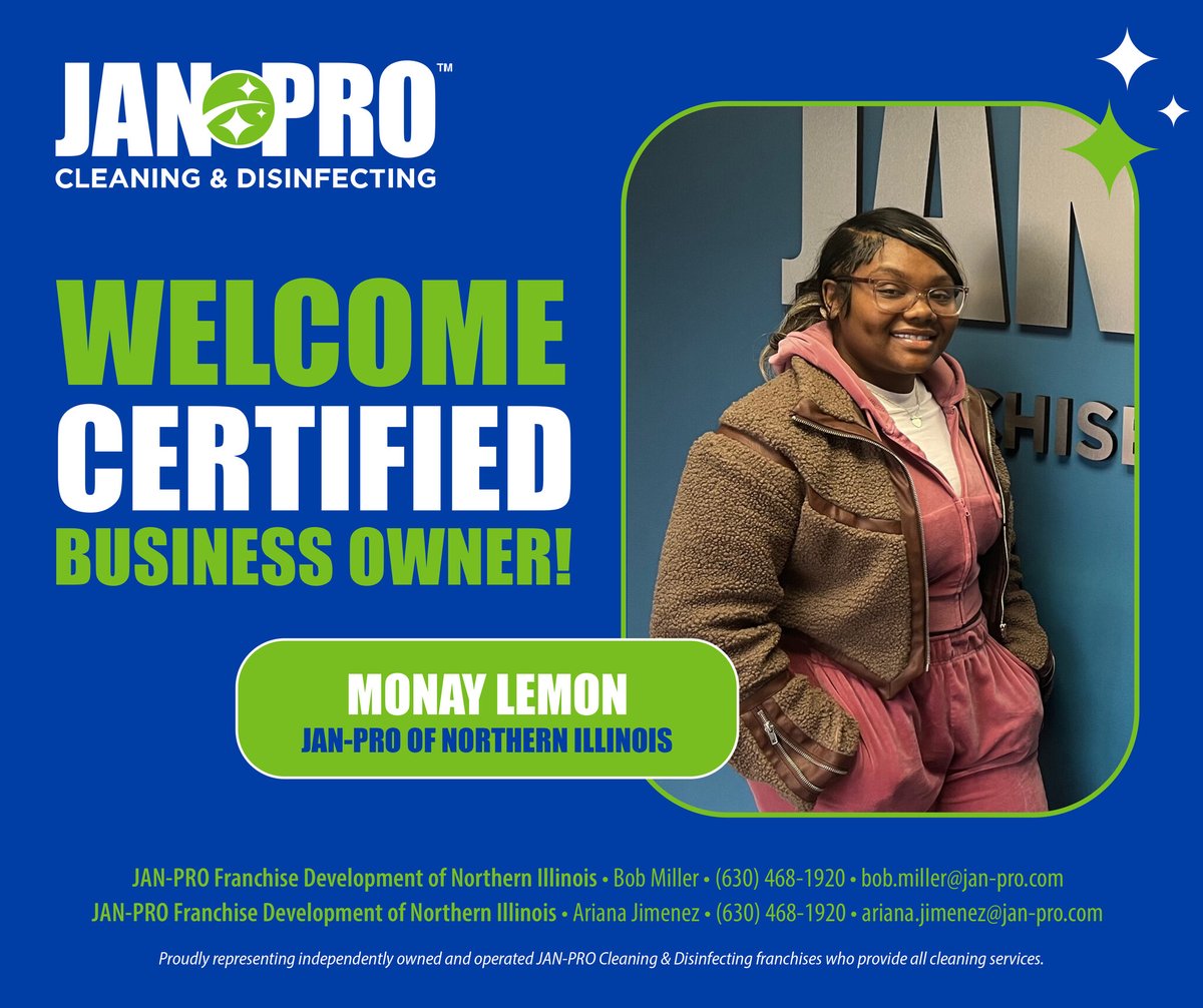 JanProChicago's tweet photo. Welcome to the team Monay! Congrats on the decision to go into business for yourself. We wish you nothing but success!

#CertifiedBusinessOwner #Congratulations #CBO https://t.co/viqwaA6t0c