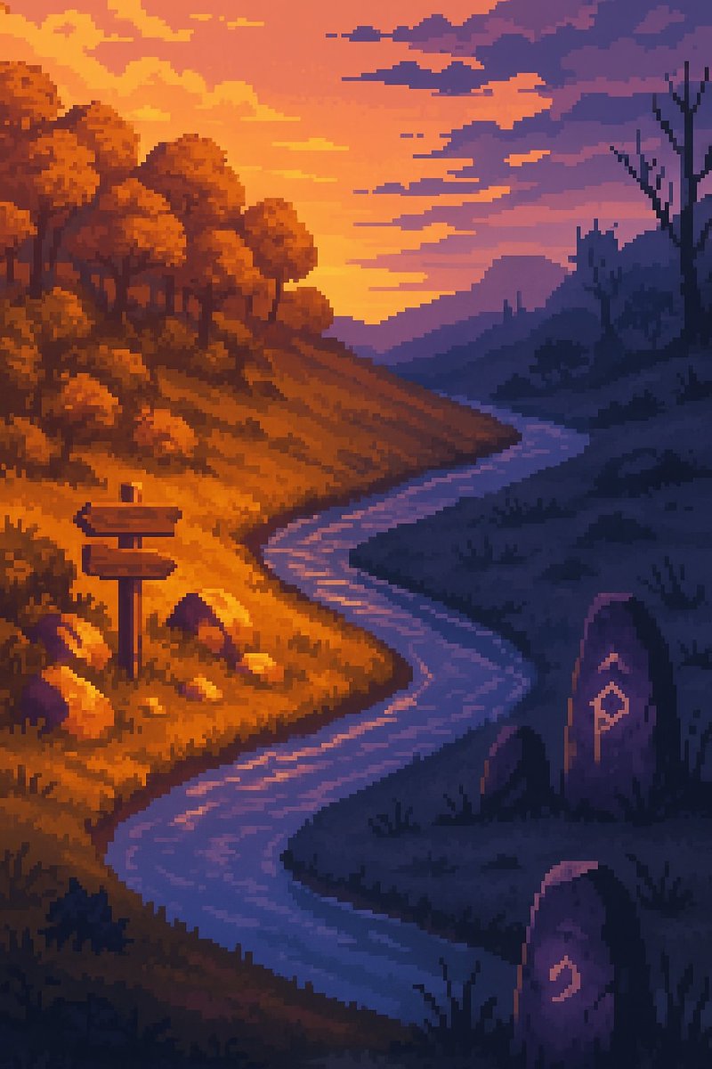 CreeepyCuties's tweet image. A sudden shift from warm sunset orange to deep violet as you approach a new area.
It isn’t just a palette swap;
it’s a cue for change, tension, or hope beneath the surface.

#gamedev #Indiedev #indiegame #indie #indiegamedev #game #gaming #videogame #pixelart #gamedesign