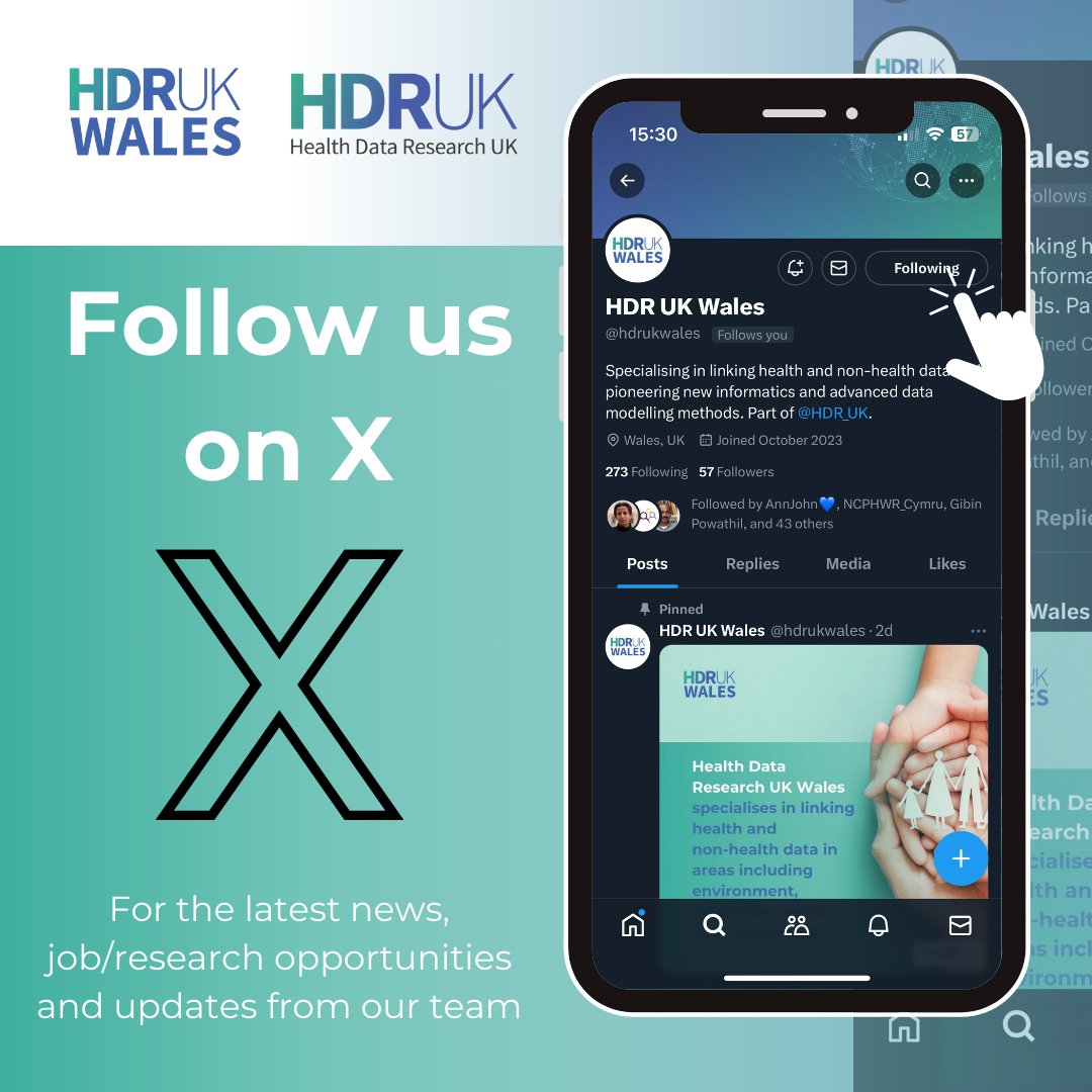 hdrukwales's tweet image. Follow us➡️@hdrukwales on X to keep up to date with the latest news, career opportunities and updates from our team.

@HDR_UK @PopDataSci_SU @SwanseaUni #teamscience #PopulationDataScience #research #careers #linkeddata