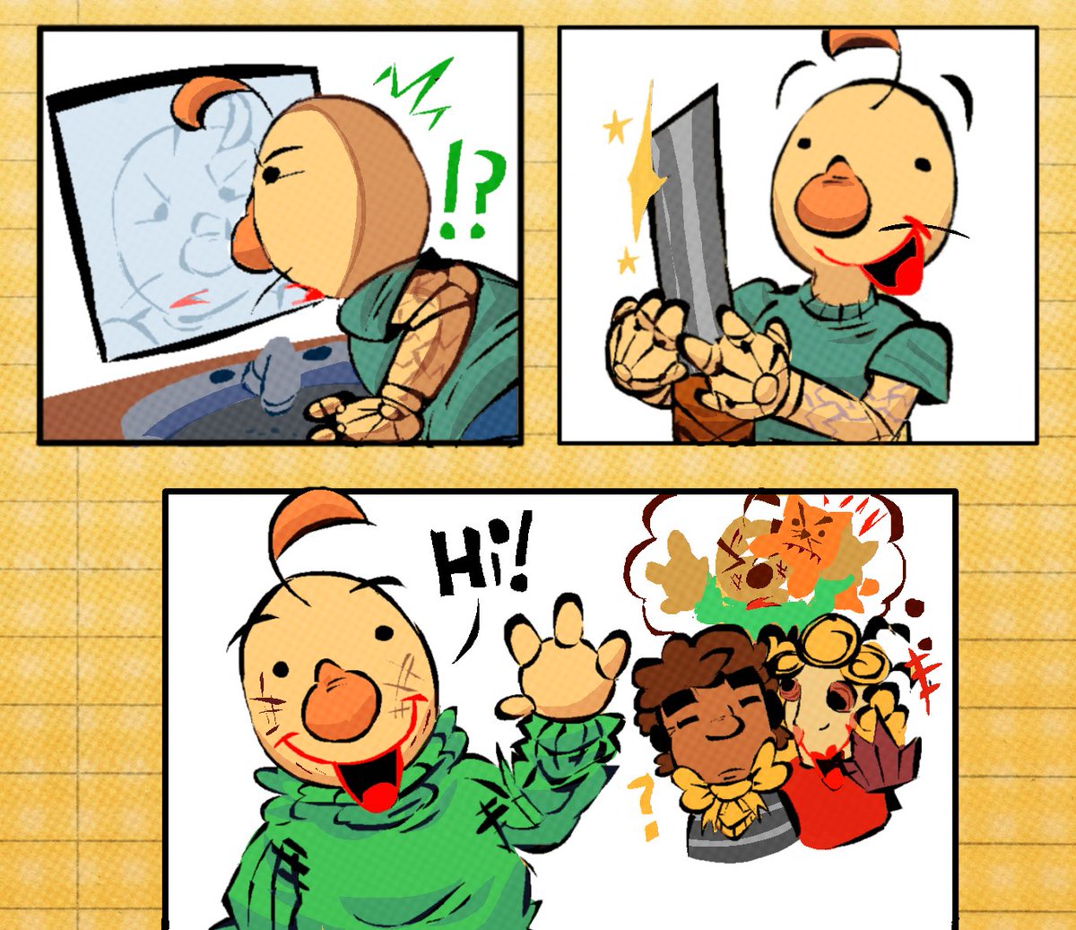 I was wondering if Baldi grew a beard…would it be a strand of hair like his head? 👀