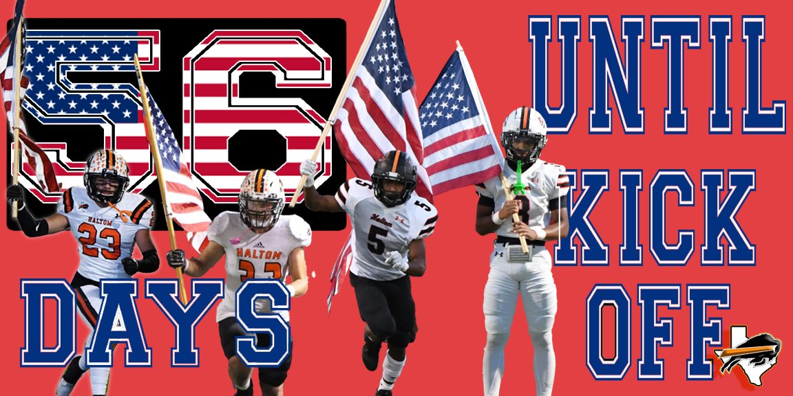 56 Days Until Kick Off!
#HaltomFamily
Happy #IndependenceDay!