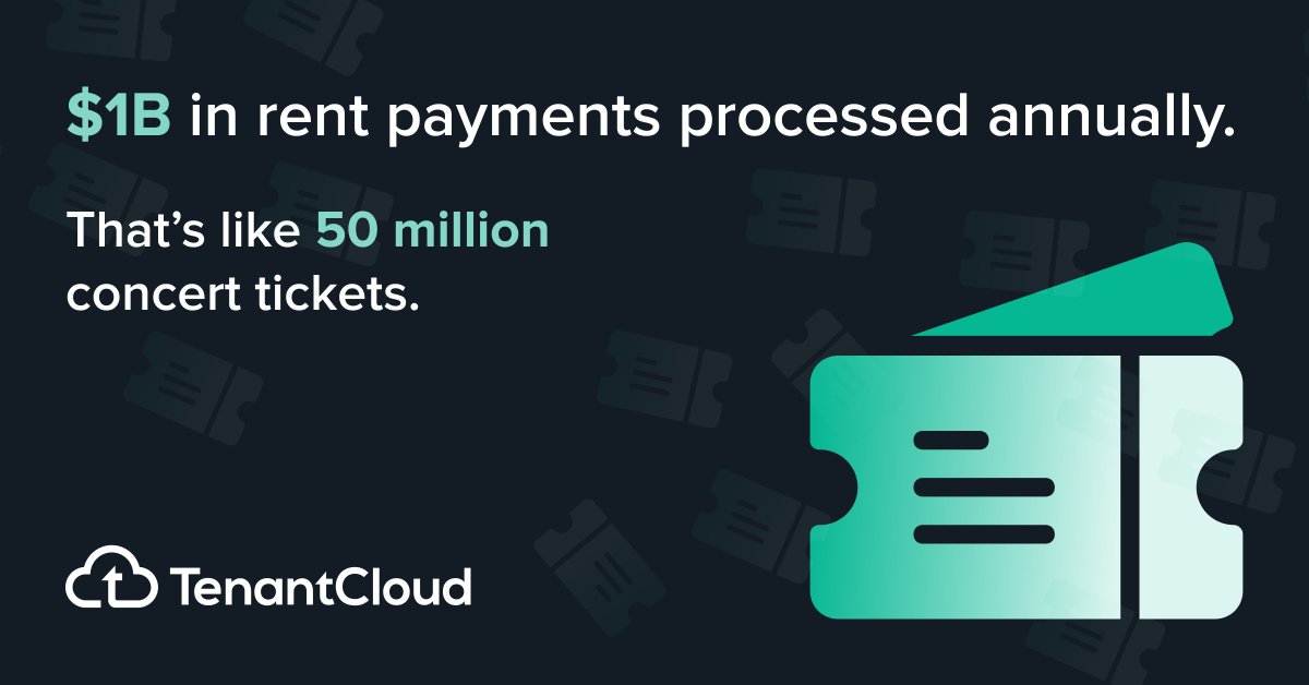 More than $1 billion in rent flows through TenantCloud each year. That’s enough to buy 50 million concert tickets or fill every seat at Madison Square Garden 2,500 times.

Join thousands of landlords who use online payments to get paid faster and keep the show going.