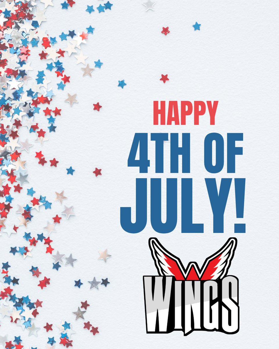 From our #WingsFamily, to yours:
Have a Safe and Happy 4th of July! 🇺🇸
#WingsWay #NAHL