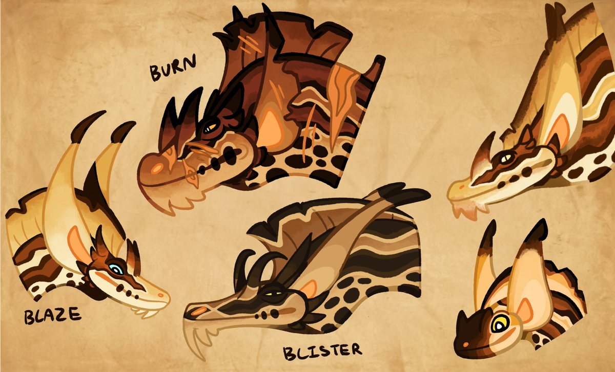 MonsterFangss's tweet photo. Dragon faces 

Might redo the MudWings since they are a bit dated https://t.co/s6v1kgULrT