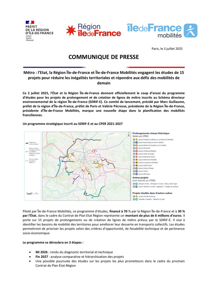 Aurélie Taquillain (@ataquillain) on Twitter photo Répondre aux défis des mobilités de demain !
Le coup d’envoi des études de prolongements des lignes de métro est donné !
Je me réjouis qu’à notre demande, avec le député <a href="/philippejuvin/">🇫🇷 🇪🇺 Pr Philippe Juvin MD PhD</a>, ces études intègrent le prolongement de la Ligne 3 vers Bécon les Bruyères à #Courbevoie ! Répondre aux défis des mobilités de demain !
Le coup d’envoi des études de prolongements des lignes de métro est donné !
Je me réjouis qu’à notre demande, avec le député <a href="/philippejuvin/">🇫🇷 🇪🇺 Pr Philippe Juvin MD PhD</a>, ces études intègrent le prolongement de la Ligne 3 vers Bécon les Bruyères à #Courbevoie !