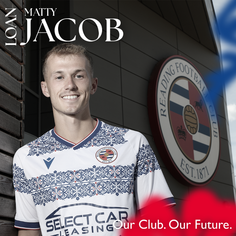 ReadingFC's tweet photo. JACOB JOINS THE ROYALS 💙

We are delighted to announce the signing of Matty Jacob on a season-long loan from Hull City. 👇