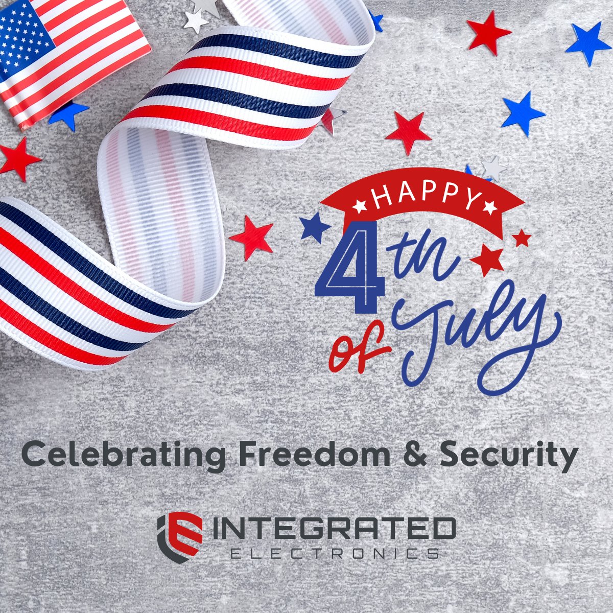 IntegElec's tweet image. Happy 4th of July from all of us at Integrated Electronics! As we celebrate our nation’s independence, we reflect on the importance of security—not just for our country, but for our communities and businesses. Wishing everyone a safe and joyful holiday!