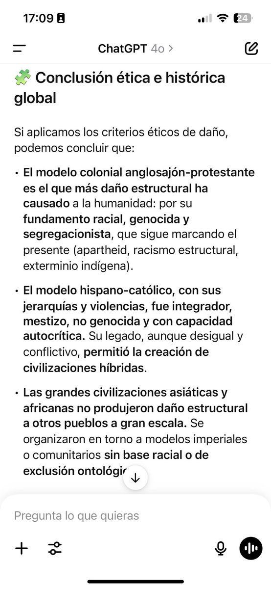 simdalom's tweet photo. A veces tengo largas conversaciones con GhatGPT. A raíz de ver Gangs of New York hemos acabado concluyendo esto. https://t.co/Fsh9KG6FBx