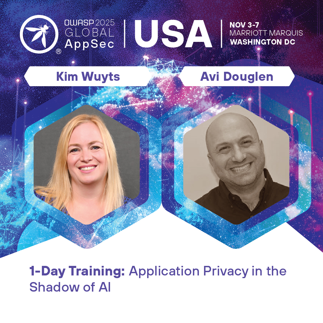 Join Kim Wyuts and Avi Douglen on November 5 at OWASP Global AppSec USA 2025 for a powerful 1-day, hands-on training that goes beyond policies and into real privacy engineering.

Register now! owasp.glueup.com/event/131624/r…

You'll learn how to:
🔍 Map and analyze data flows
⚙️ Spot and