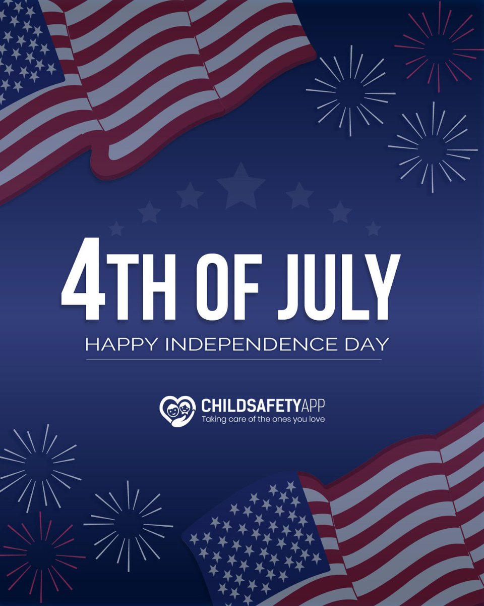 child_tracker's tweet photo. Wishing you a safe and happy 4th of July!

Today, we celebrate freedom, resilience, and the spirit that unites us all. Here's to independence, progress, and the people who make this country great.

#FourthOfJuly #IndependenceDay #USA #ProudToBeAmerican #July4th #StarsAndStripes https://t.co/YXp6PP0oFv