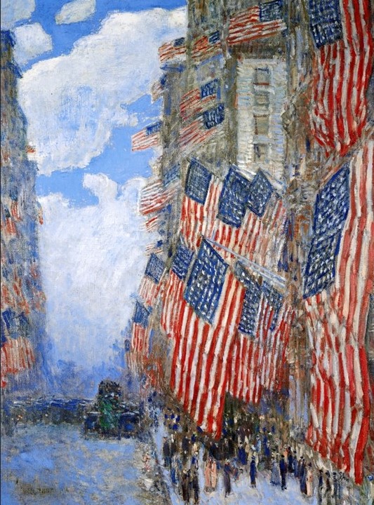 Steve Thomma (@stevethomma) on Twitter photo “Fourth of July, 1916” by American Impressionist Childe Hassam.
His rendering of an Independence Day Parade on NYC’s Fifth Avenue, before the USA entered World War I.
See it at <a href="/NYHistory/">The New York Historical</a> “Fourth of July, 1916” by American Impressionist Childe Hassam.
His rendering of an Independence Day Parade on NYC’s Fifth Avenue, before the USA entered World War I.
See it at <a href="/NYHistory/">The New York Historical</a>