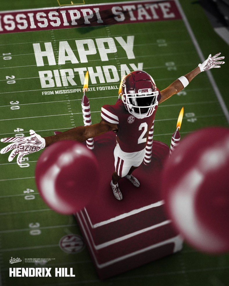 HendrixHill08's tweet image. Thank yall for the birthday wishes @HailStateFB! @Coach_Barbay @AnthonyJTucker @CoachDaltonW @_CoachBump @ryanrrob @CoachCliffOdom @Lee_Wilbanks @RGibsonMSU @AndreaKHollis @Kalyn_Rob