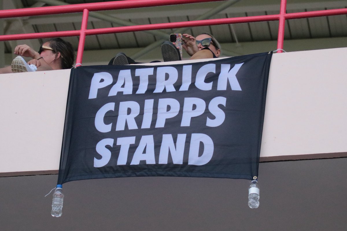 I’m told they nearly didn’t unfurl it today after what happened at the ‘G earlier… #WIvAUS