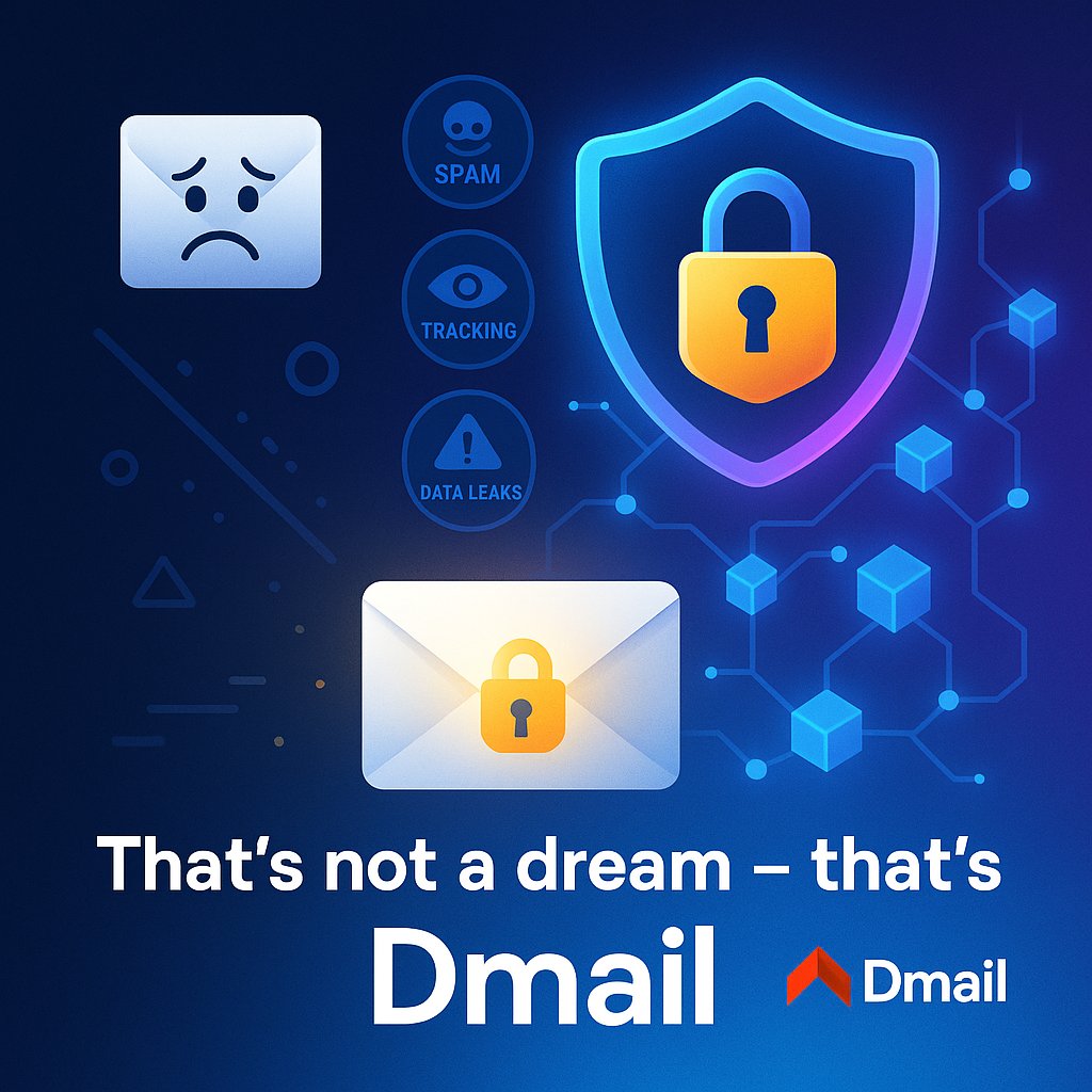 KobbaDennis's tweet image. Web2 emails treat your inbox like ad space.
👁️‍🗨️ Tracked
📬 Spam-filled
💸 Data mined
@Dmailofficial

🔐 Dmail flips the script:
Private. Encrypted. Decentralized.

It’s not just email—it’s freedom.
🌐 dmail.ai
#DMAIL #Web3Mail #InboxFreedom