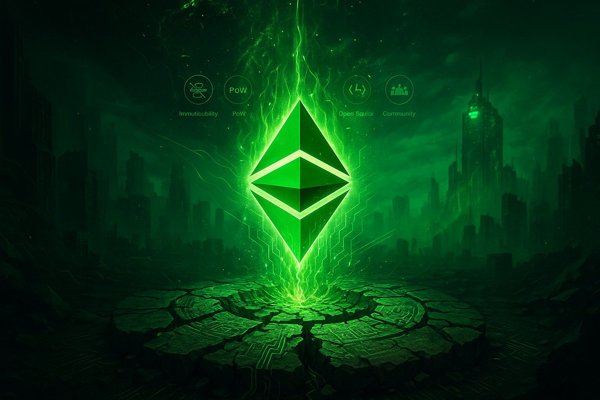 New chains every month.
New narratives every week.
New tokens every hour.

But $ETC?
Same chain. Same rules. Same commitment to immutability since it's creation.

It’s not about being first.
It’s about being unalterable.

#EthereumClassic #ETC #CodeIsLaw