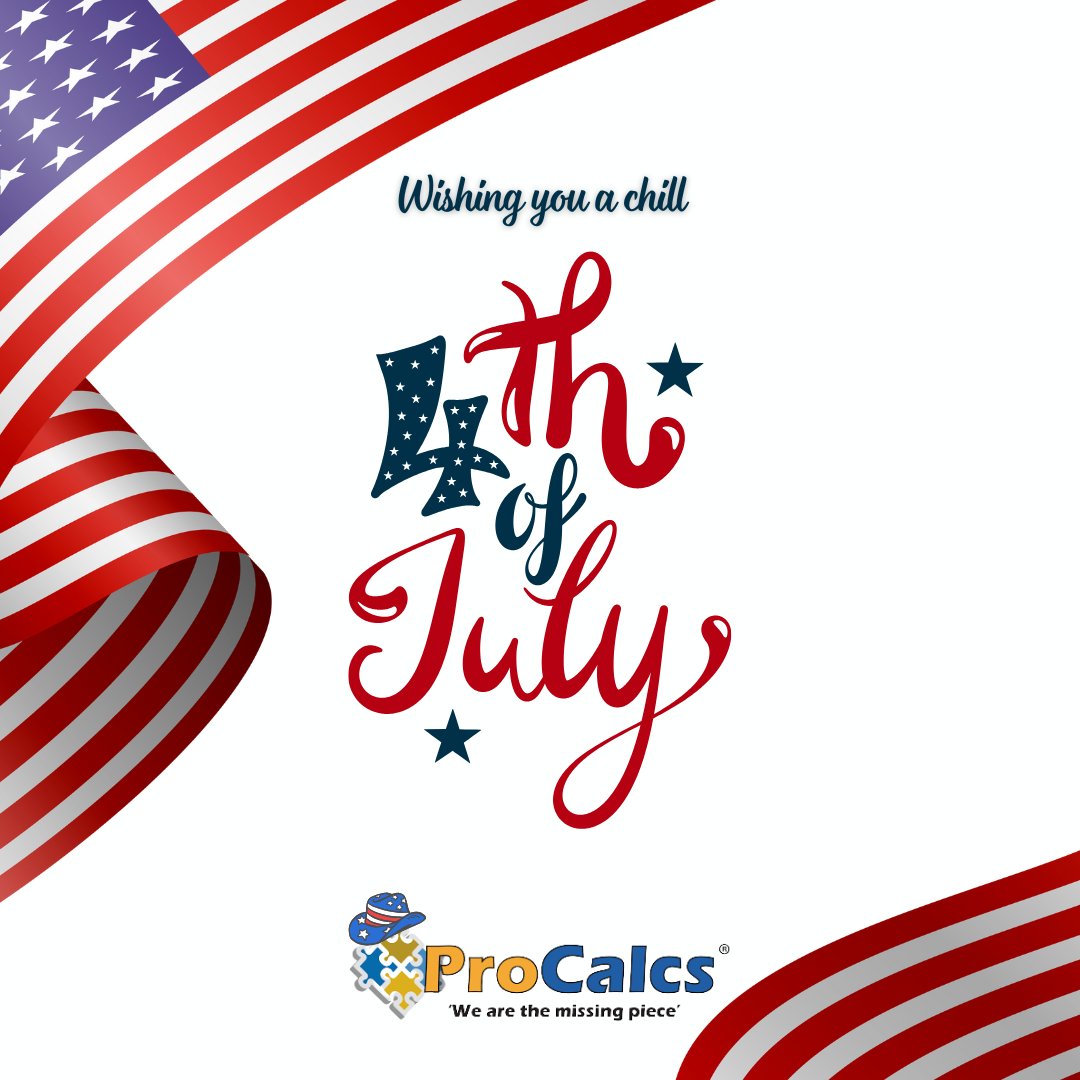 procalcs's tweet image. From all of us at ProCalcs, wishing you a joyful and safe Independence Day! Enjoy the celebration and stay cool out there. 🎇❄️ 
#FourthOfJuly #IndependenceDay #ProCalcs