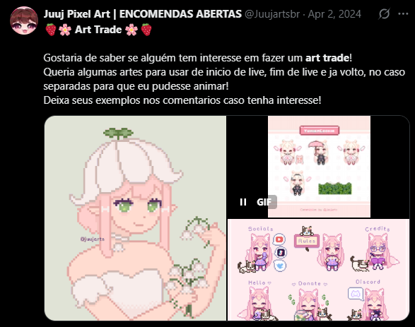 Juujartsbr's tweet photo. ✧ Dicas pouco $$$
- Art trade - Troque serviços com outros artistas
- Booth - Um site chines que tem muita coisa grátis para vtubers!
- #Vtuberfreeassets aqui tem muita coisa gratis!
- Picrew - Alguns permitem usar para giftuber
- Etsy - Muita coisa barata em BRL
MAIS DICAS + https://t.co/e6wy4Rkdvh