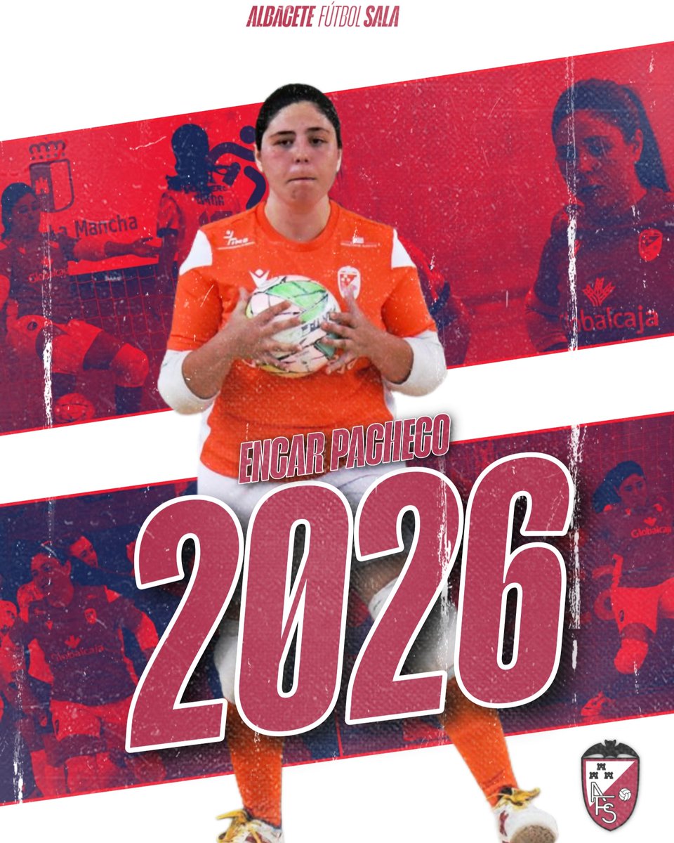 ✅️ 𝗢𝗙𝗜𝗖𝗜𝗔𝗟 | Encar Pacheco renueva con el Globalcaja Albacete Fútbol Sala hasta 2026.

ℹ️ albacetefutbolsala.com/encar-pacheco-…

#EncarPacheco2026