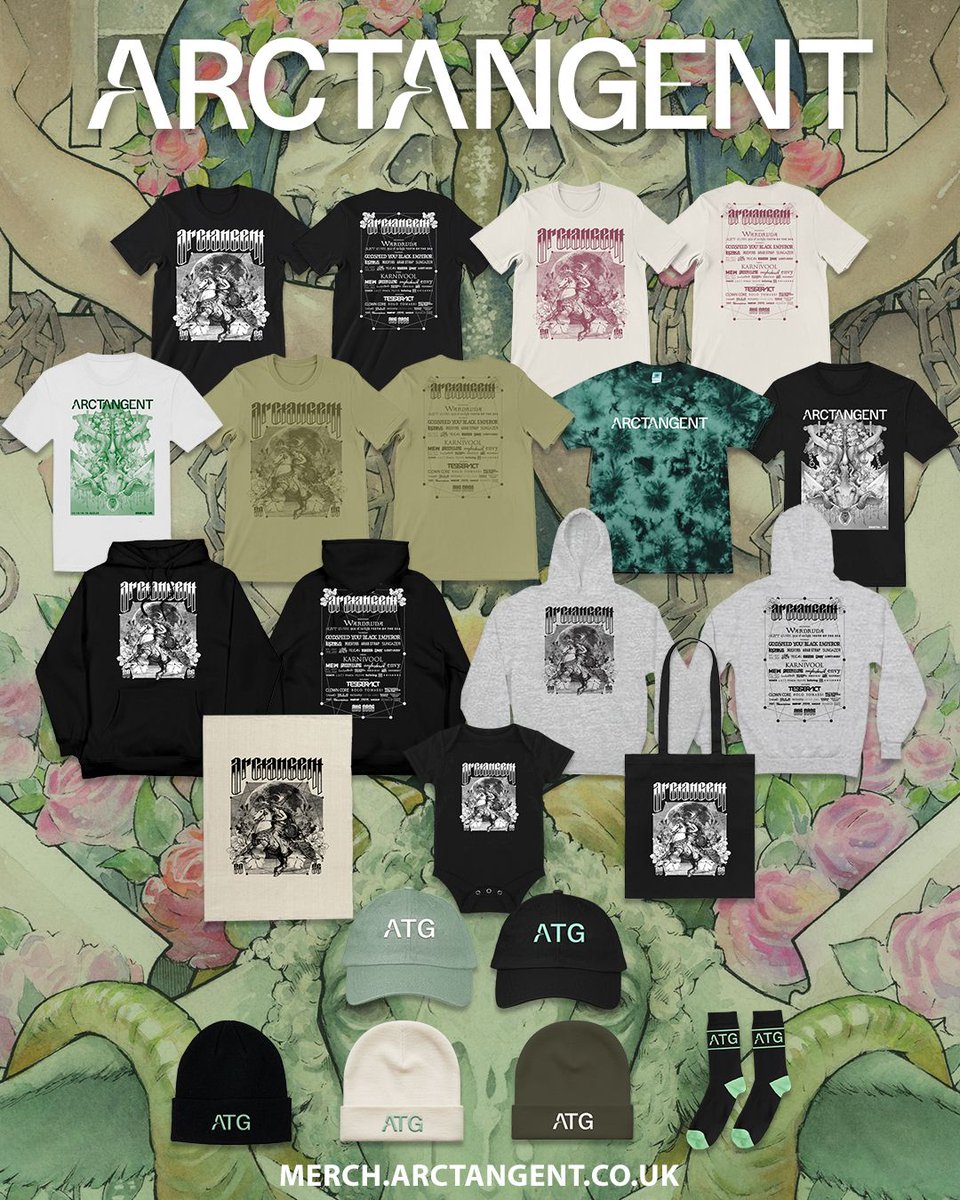 The official new merch by Error Design for ArcTanGent 2025 is now live on merch.arctangent.co.uk! 🖤

Everything is available to collect from the merch tent at the festival or ship worldwide. Pre-orders close on 7th Aug.