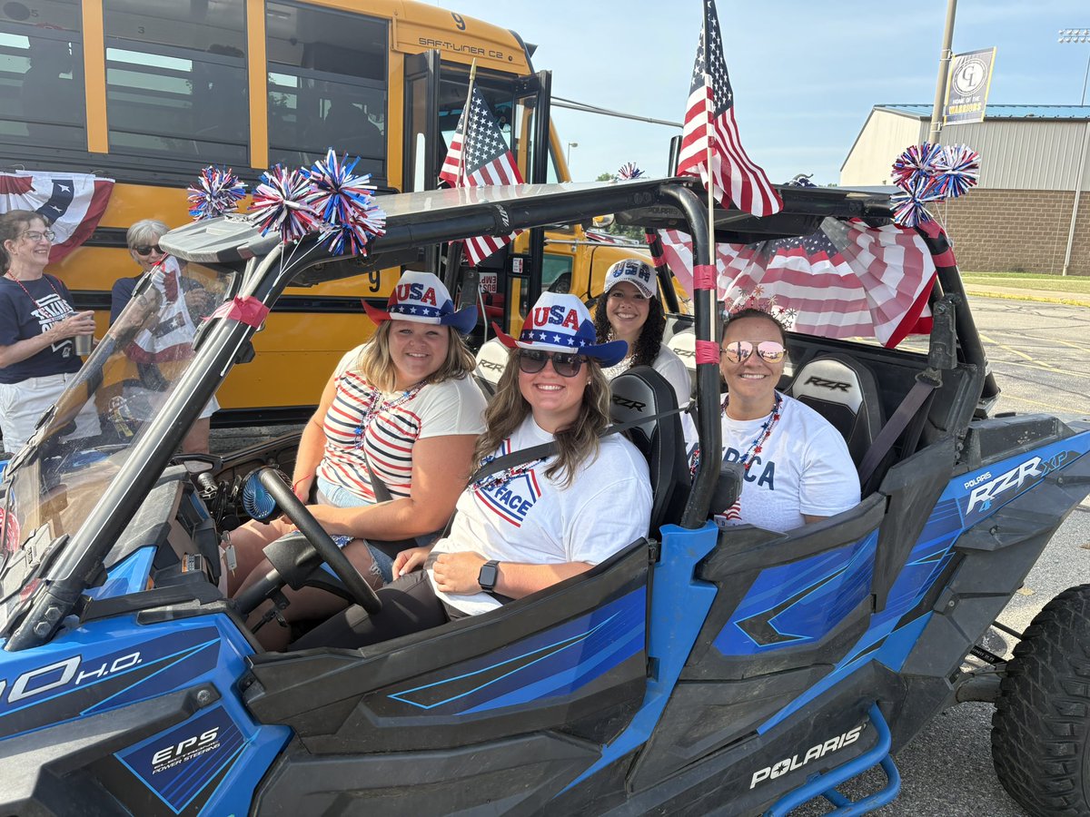 What a day- celebrating in the July 4th parade! Feeling thankful for the community support of our schools.