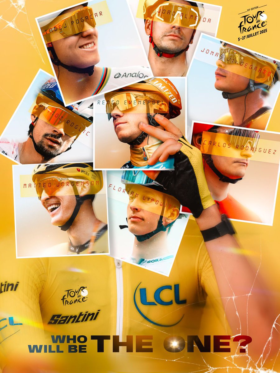 Tour de France™ (@letour) on Twitter photo 💛 Who will lead the GC and wear the Yellow Jersey on the Champs-Élysées?
💛 Qui sera le leader du classement général et portera le <a href="/MaillotjauneLCL/">Maillot Jaune LCL</a> sur les Champs-Élysées?
#TDF2025
🎨 A.S.O. / <a href="/maximelth/">Maxime LTH</a> 💛 Who will lead the GC and wear the Yellow Jersey on the Champs-Élysées?
💛 Qui sera le leader du classement général et portera le <a href="/MaillotjauneLCL/">Maillot Jaune LCL</a> sur les Champs-Élysées?
#TDF2025
🎨 A.S.O. / <a href="/maximelth/">Maxime LTH</a>