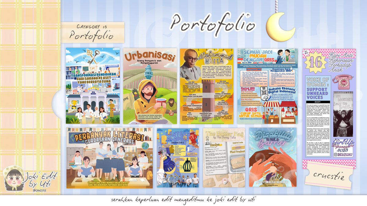 aku open joki poster infografis canva, edit ppt, atau edit desain lain sesuai request ☘️ harga affordable &amp; negotiable yaa <3 !!

langsung order by wa ya, link ada di bio (no dm) 🌙

#zonauang