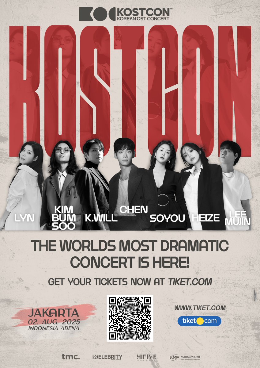 Jakarta, CHEN has joined the KOSTCON STAGE with other icons like LYN, KIM BUM SOO, K.WILL, SOYOU, HEIZE, and LEE MUJIN. Catch them live together on one stage for an unforgettable night!

Tickets are selling fast, grab yours now: en.tiket.com/to-do/kostcon-…