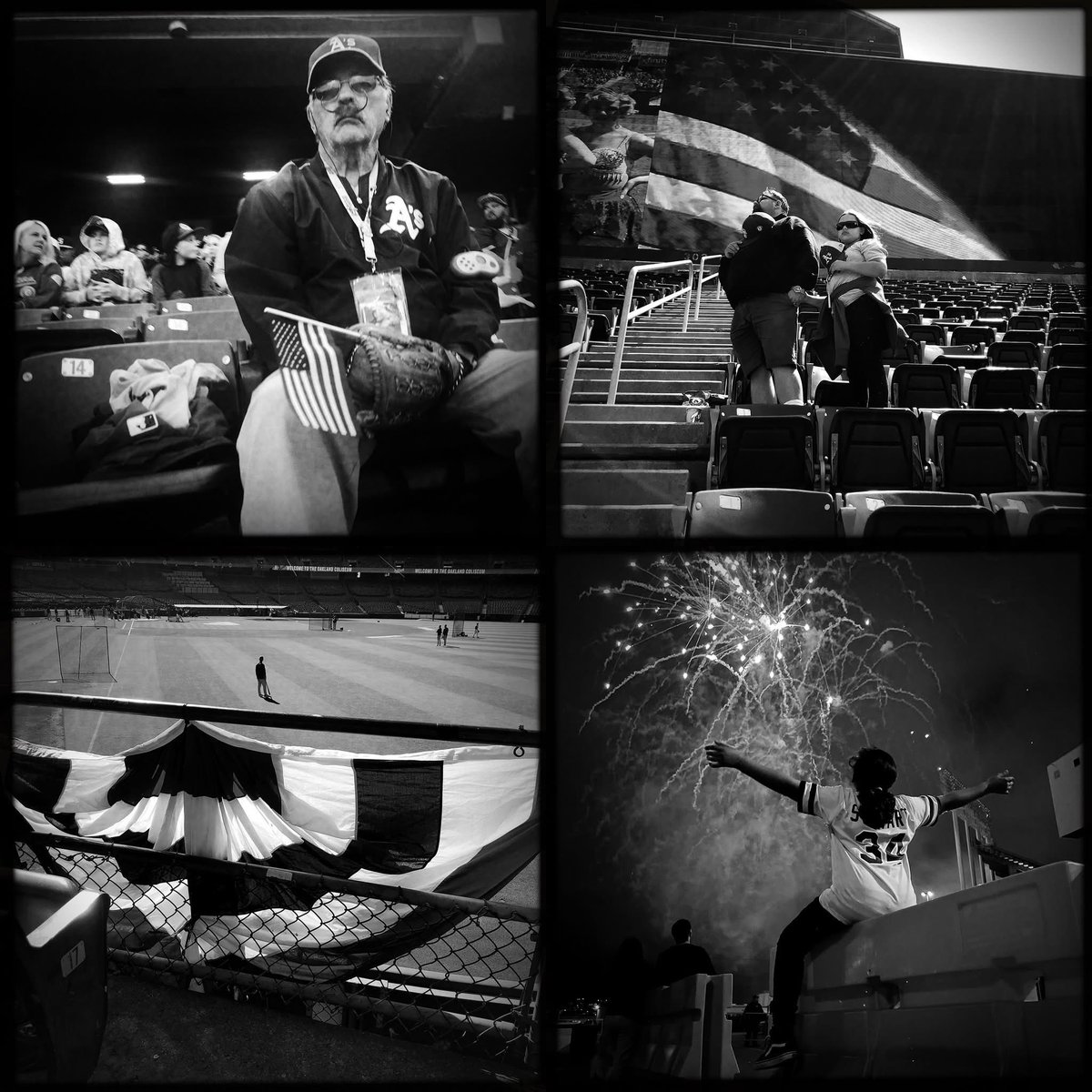 4th of July- Oakland Coliseum style 🇺🇸💔
