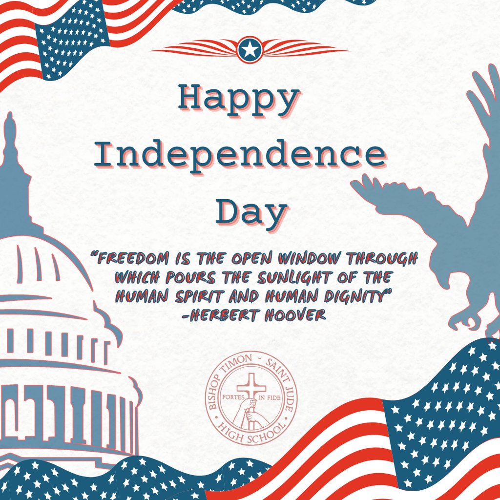 We would like to wish a safe and joyous July 4th to all of our Timon community. Today, we celebrate patriotic pride and the freedom on our country!