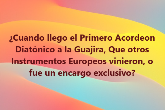 #CulturaGuajira; Ayer nadie nos dio respuesta a lo que Preguntamos "Quien Fue el Primer guajiros que aprendio a ejecutar el acordeón diatónico que llego a la Guajira y en que año? veamos si en la de hoy tenemos respuestas. <a href="/seguidores/">seguidores</a> <a href="/destacar/">ISABEL FERNANDEZ AR</a> <a href="/mincultura/">MinCultura Colombia</a>
