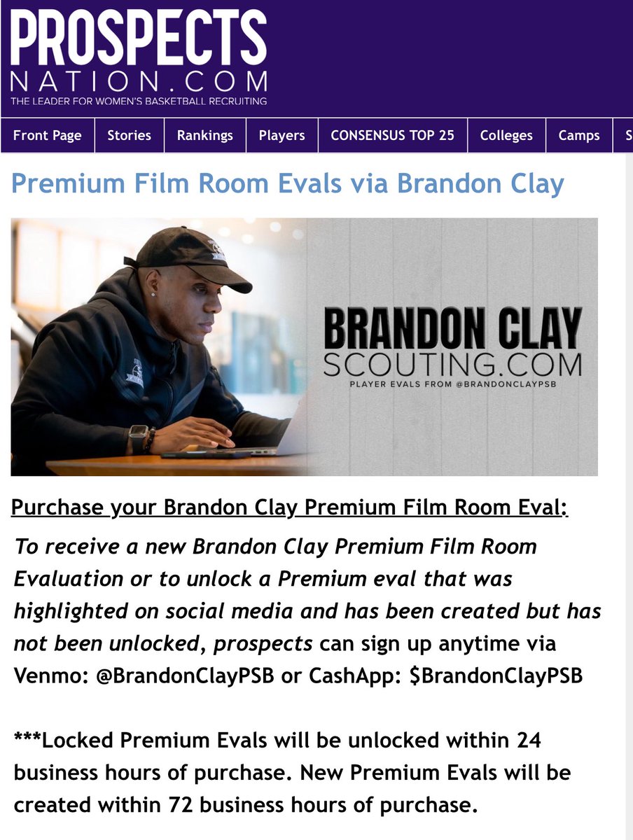 <a href="/bclayfilmroom/">Brandon Clay Film Room</a> <a href="/BClayScouting/">Brandon Clay Scouting</a> <a href="/IvyEdwards908/">Ivy Edwards</a> <a href="/AvaMcCarthy05/">Ava McCarthy</a> <a href="/alexalane123/">Alexa Lane</a> <a href="/Addisen_Person/">Addisen Person</a> <a href="/bwurmbasketball/">Bella Wurm</a> <a href="/AllyCalahan30/">Ally Calahan</a> <a href="/AverySkaggs2029/">Avery Skaggs 2029</a> <a href="/35Avary/">Avary Campbell 🏀</a> <a href="/JMPate2010/">Jessica Pate</a> <a href="/parkerminzel/">parker minzel</a> <a href="/livwitkowski/">Olivia Witkowski</a> <a href="/NikkiGustaf/">Nikki Gustafson</a> <a href="/VinceSmithPSB/">Vincent Smith</a> <a href="/KristyELane/">Kristy Lane</a> Brandon Clay 🎥 Premium Film Room Evals | College Scouting Breakdown | Powered x @brandonclaypsb

“The Best Evals &amp; Marketing in 🏀.”

Newest Premium Eval: Addisen Person🚨

Her evaluation from my MacBook went live yesterday. 

Who Will Unlock Theirs Next 👀

<a href="/KamrynFox23/">Kamryn Fox</a>