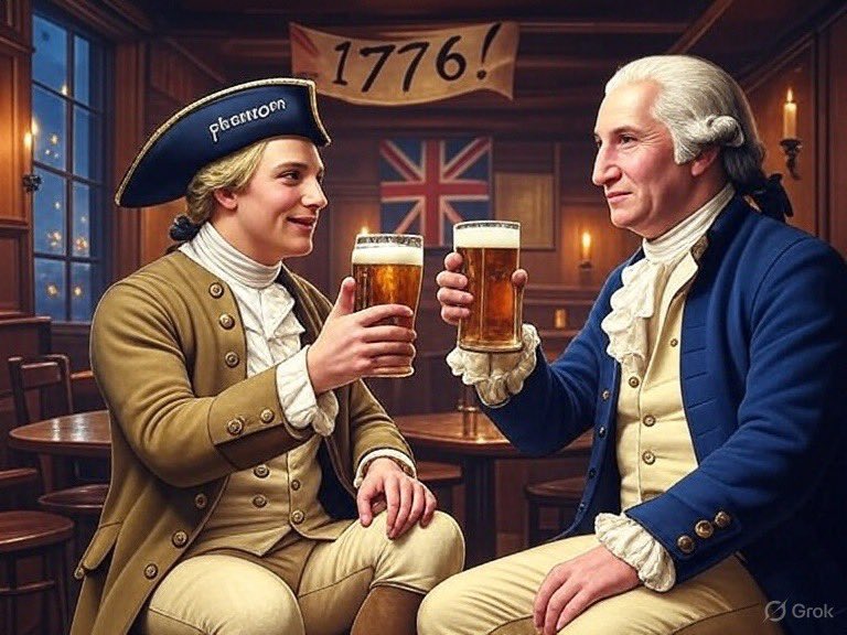 Happy Independence Day, we were so close to calling each other mates lads and lasses: never forget. 😂🇺🇸