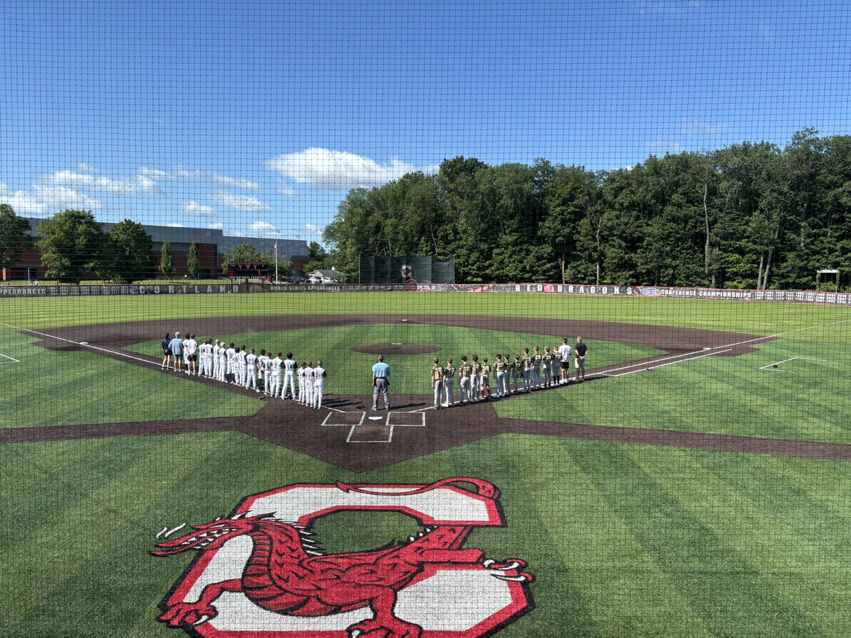 Great start to the Holiday Weekend West Genny 13u vs CNY Soldiers as they stand for the National Anthem!