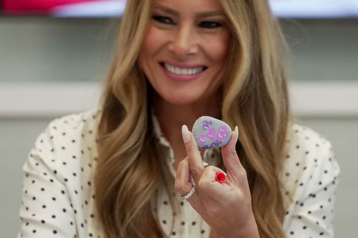 During a shameless photo op at a children's hospital, Melania told the kids, "This is my heart. It's made of stone. That's how you land a rich man and seal the deal. Am I understood?"