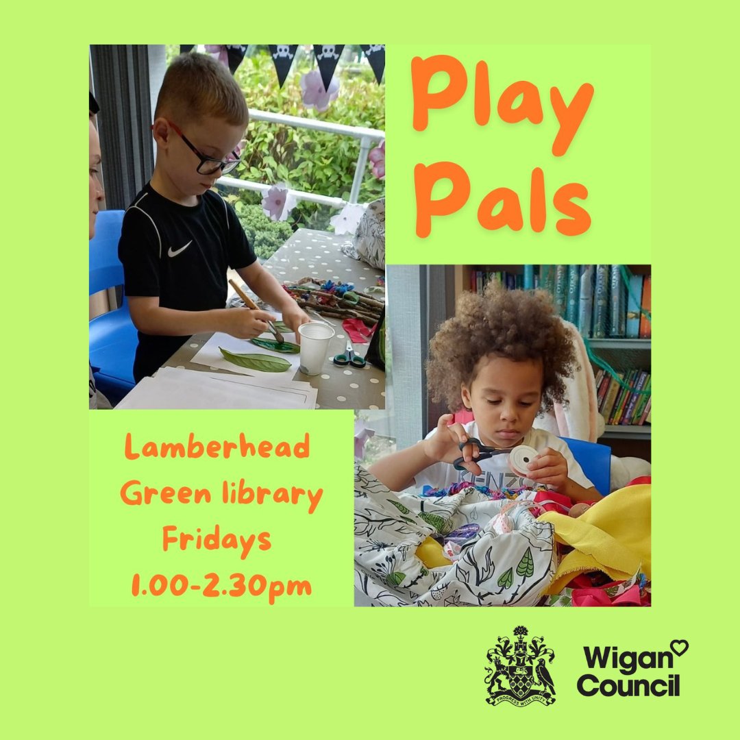 Our regular Play Pals session at Lamberhead Green Library will be taking a little break this week on Friday 11th July but we will be back on Friday 18th July for lots more fun and games