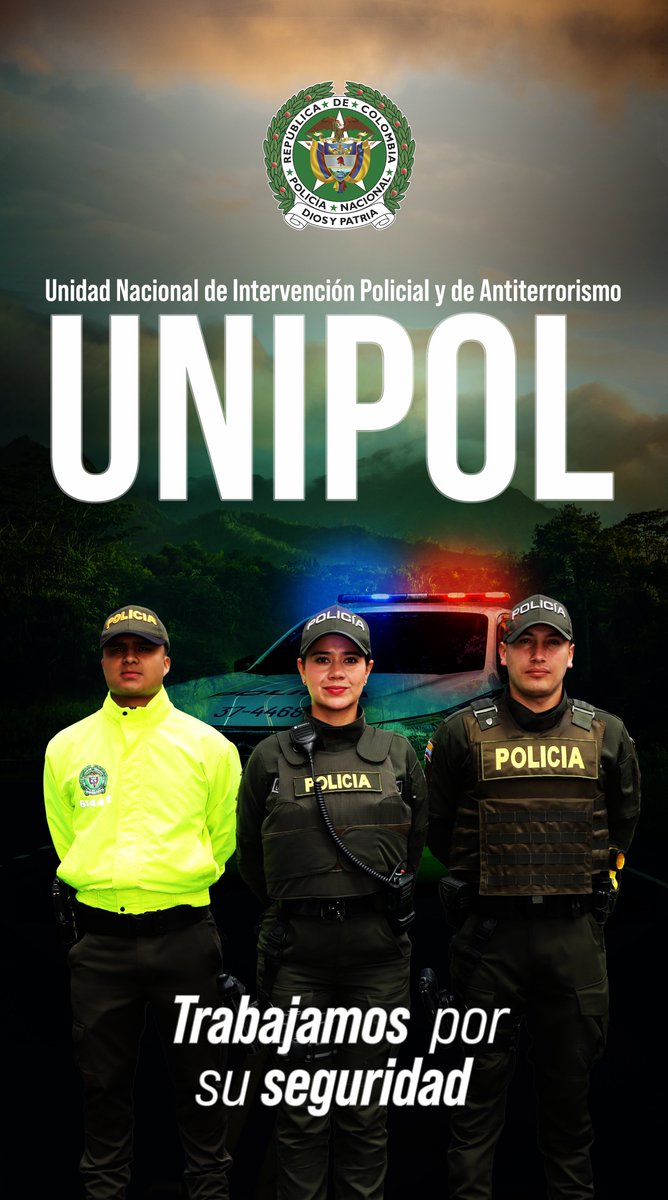 #UNIPOL | En la Unidad Nacional de Intervención Policial y de Antiterrorismo... ¡Trabajamos por su seguridad!

Cada operación, cada intervención, cada paso que damos, es por usted, por su familia, por nuestro país.

#ServicioDePolicía 👮🏻‍♂️🚔👮🏼‍♀️🏍️💪🏻