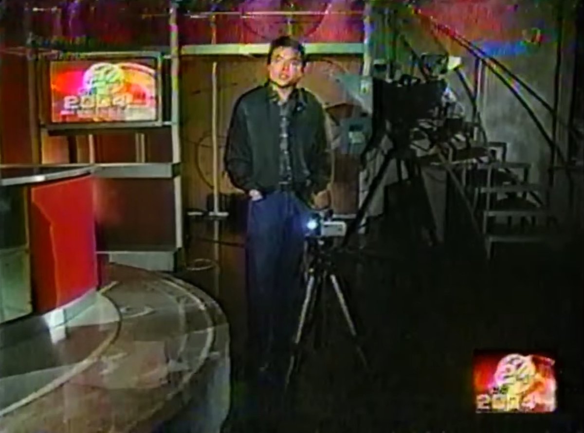 A still of Emil Sumangil from GMA News' year-end special for 2004. That was the year he made his debut as a news reporter.

In his 21 year-career, he's conquered stories such as Maguindanao ('09), Marawi ('17), the MNL hostage crisis, the Veloso case and now, the lost sabungeros.