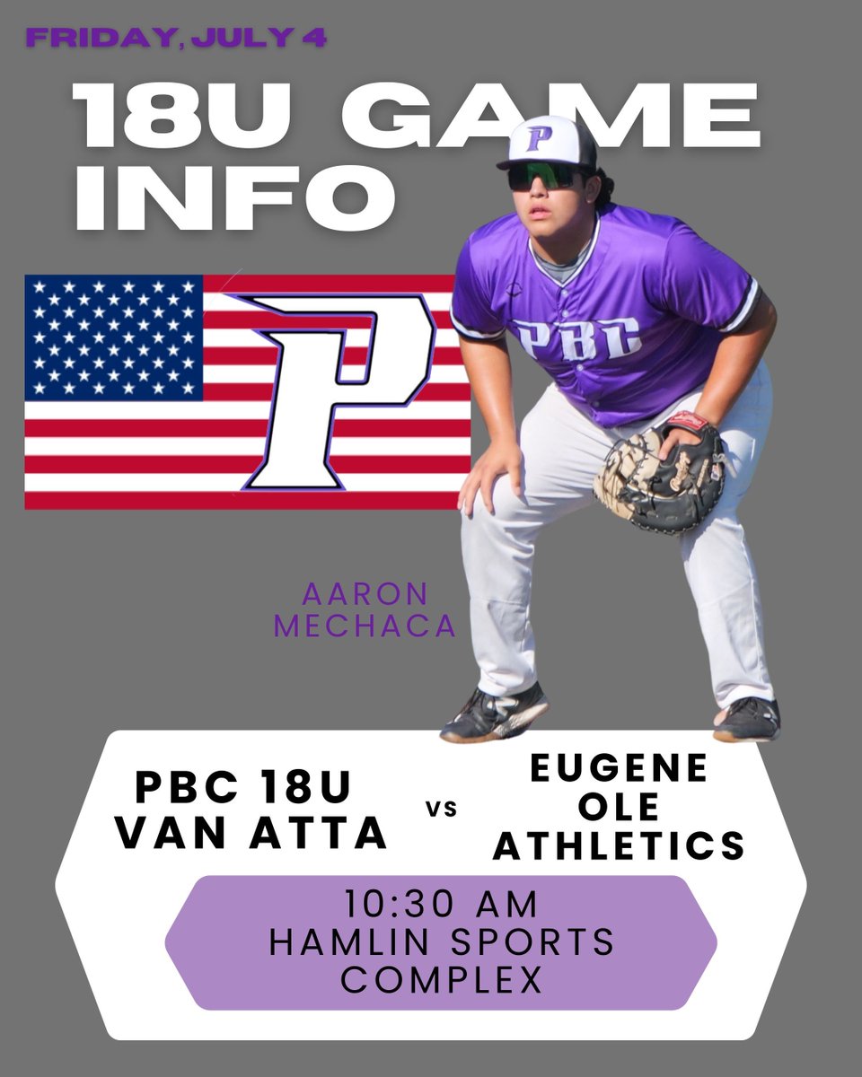 portlandbbclub's tweet image. Celebrate America's national pastime this Independence Day! Our 18u Van Atta team continues playing in the Papa's Pizza Invitational in Eugene at 10:30 am. Go PBC. Shoutout Aaron.

#pbc #baseball #baseballswag #baseballislife #highschoolbaseball #18ubaseball