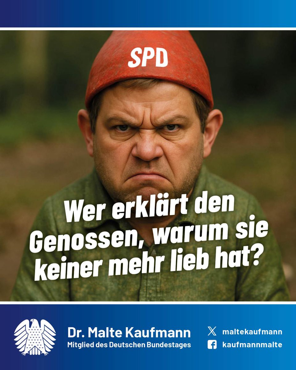 Über 20 Prozent ihrer Wähler hat die #SPD innerhalb weniger Monate in der Koalition mit der Union verloren. Die einst stolze #Arbeiterpartei, die bei der letzten Bundestagswahl eigentlich krachend abgewählt wurde, steht jetzt bei gerade mal 13 Prozent. Die #Tagesschau spekuliert,
