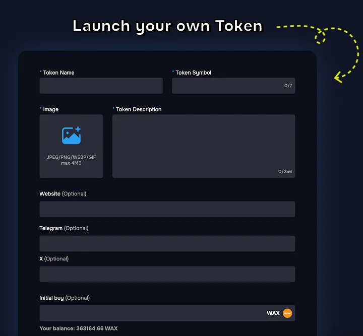Makanjuola22878's tweet image. 1/ Tired of shady token launches? WAX.fun is here to change the game! We're the first meme coin fair launch platform on WAX, built to prioritize your safety and empower the community.
Say goodbye to rug pulls! [1/3]

@WAX_io #WAXHub