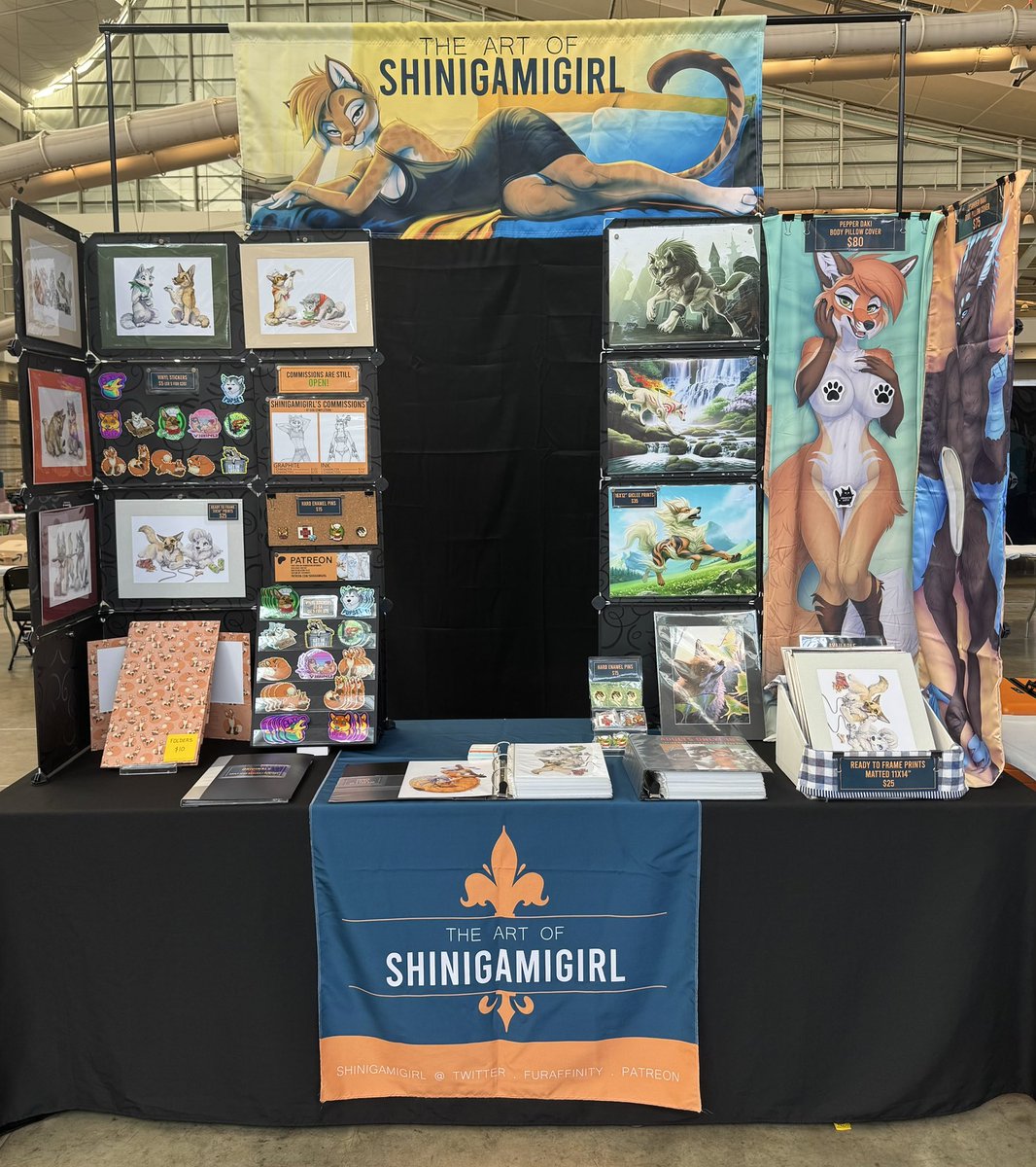 All set up at table S14, Anthrocon!