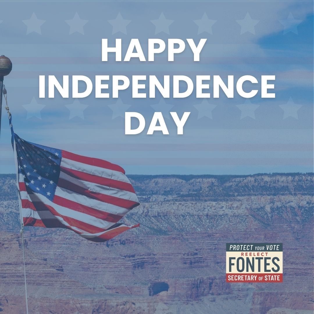Adrian_Fontes's tweet image. Happy Independence Day, AZ! Despite the challenging times we’re fighting through, today we celebrate the founding of our nation & the promise of America. Let’s honor those who have expanded that promise & keep working toward a more perfect union.